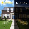 Iluminación solarFuegos artificiales LED - lámpara solar de jardín - resistente al agua