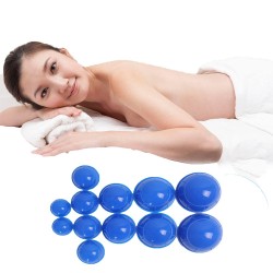 Silicone vacuum cups - cupping / massage / anti cellulite therapy - 12 piecesMassage