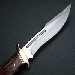 Military short knife - titanium alloy / woodKnives & Multitools