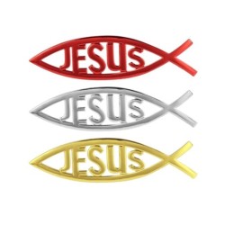 PegatinasSímbolo de Jesús / pez - pegatina de coche