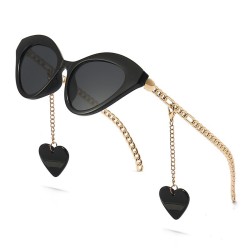 Gafas de solGafas de sol estilo ojo de gato - con cadena / corazón