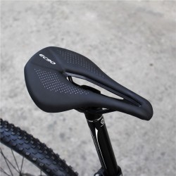 Bicycle saddle with hole - breathable soft leather seatSaddles