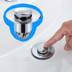 coladores de fregaderoTapón fregadero cocina/baño - botón emergente
