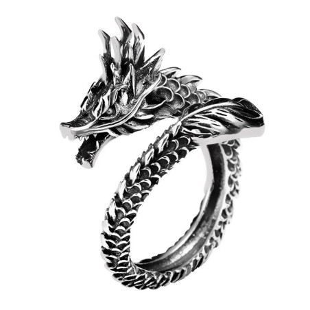 AnillosAnillo de plata en forma de dragón