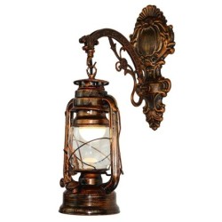 Vintage LED wall lamp - iron lanternWall lights