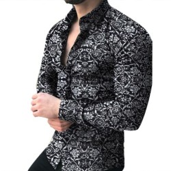 CamisetasCamisa de manga larga de moda - estampado floral - ajuste delgado