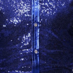 CamisetasCamisa de manga larga metalizada brillante - con adornos de lentejuelas