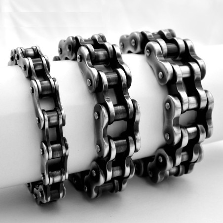 PulserasBrazalete de acero inoxidable - eslabones de cadena de motocicleta
