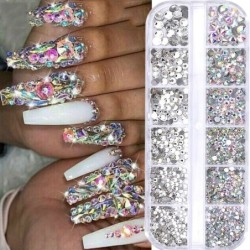 Colorful crystal nails decorationsNail stickers