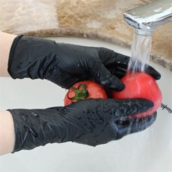 Disposable nitrile gloves - multipurpose - food grade - waterproof - blackHealth & Beauty