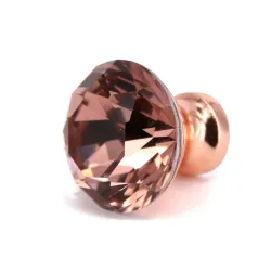 MueblesTiradores para muebles de oro rosa - pomos con cristal - 10 piezas