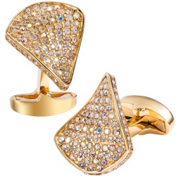 Luxury triangle cufflinks with crystalsCufflinks