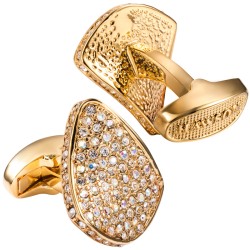 Luxury triangle cufflinks with crystalsCufflinks