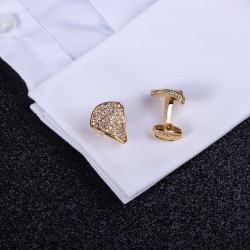 Luxury triangle cufflinks with crystalsCufflinks