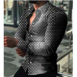 Elegant long sleeve shirt - geometric printT-shirts