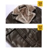 Warm leather jacket with furJackets