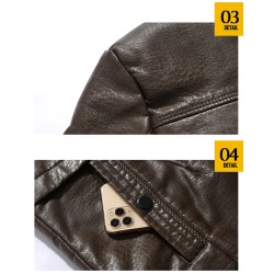 Warm leather jacket with furJackets