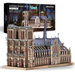 MetalRompecabezas de metal 3D - Catedral de Notre Dame - Modelo de bricolaje - kit de construcción