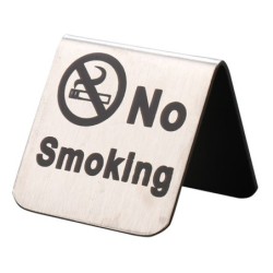 Double sided sign - NO SMOKING - stainless steelPlaques & Signs