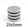 N35N35 - imán de neodimio - disco fuerte - 25 mm * 5 mm