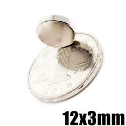 N35N35 - imán de neodimio - disco redondo fuerte - 12 mm * 3 mm
