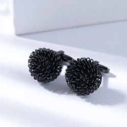 Elegant cufflinks - round flower bombCufflinks