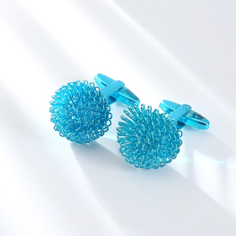 Elegant cufflinks - round flower bombCufflinks