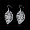 Leaf shaped silver earringsEarrings
