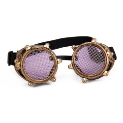 Gafas de solGafas redondas steampunk / vintage - lentes removibles / malla metálica