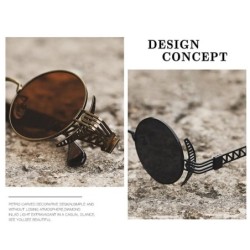 Gafas de solGafas de sol redondas estilo steampunk - montura de metal - UV400