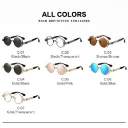 Gafas de solGafas de sol redondas estilo steampunk - montura de metal - UV400