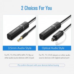 AudioUgreen - 4.2 para TV auriculares PC APTX 3.5mm Aux - Bluetooth 5.0 - adaptador - transmisor