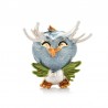 Smiling little owl - crystal broochBrooches