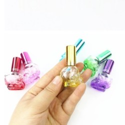 Glass perfume bottle - empty container - with atomizer - skull shape - 8mlPerfumes
