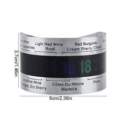 BarTermómetro para botella de vino - clip de acero inoxidable - con pantalla LCD