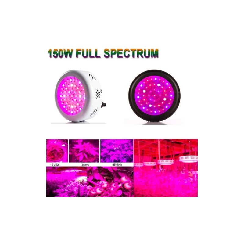 Luces de cultivoLuz de crecimiento de plantas - LED - Lámpara UFO - espectro completo - hidropónico - 150W