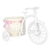 Plastic white bicycle - decorative flower basket - containerGarden