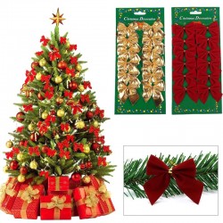 NavidadLazos decorativos para árboles de Navidad - 12 piezas
