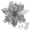 Glitter roses - Christmas tree decoration - 12 piecesChristmas