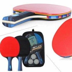 Tenis de mesaRaqueta de tenis de mesa - mango largo - con 3 pelotas de ping pong