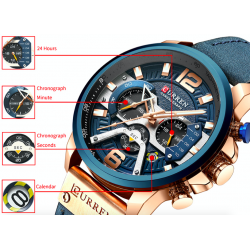 CURREN - luxury Quartz watch - leather strap - waterproofWatches