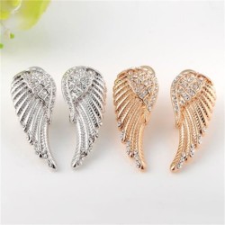 AretesPendientes de estilo vintage - alas de ángel de cristal