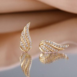 AretesPendientes alas de ángel de cristal