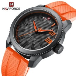 RelojesNAVIFORCE - reloj deportivo de cuarzo - resistente al agua - correa de silicona - resistente al agua