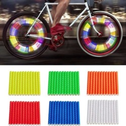BicicletaLuces de radios de rueda de bicicleta - tubos reflectantes - 12 piezas