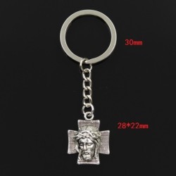 Cross with Jesus - metal keychainKeyrings