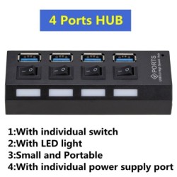 HubHUB de 4 puertos - USB 3.0 - divisor