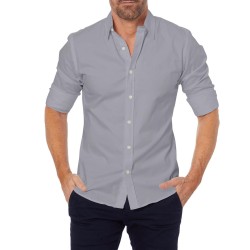 CamisetasCamisa elegante de manga larga - con cremallera/botones - corte ajustado