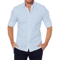 CamisetasCamisa elegante de manga larga - con cremallera/botones - corte ajustado