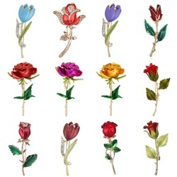 BrochesBroche con forma de flores - rosas / tulipanes